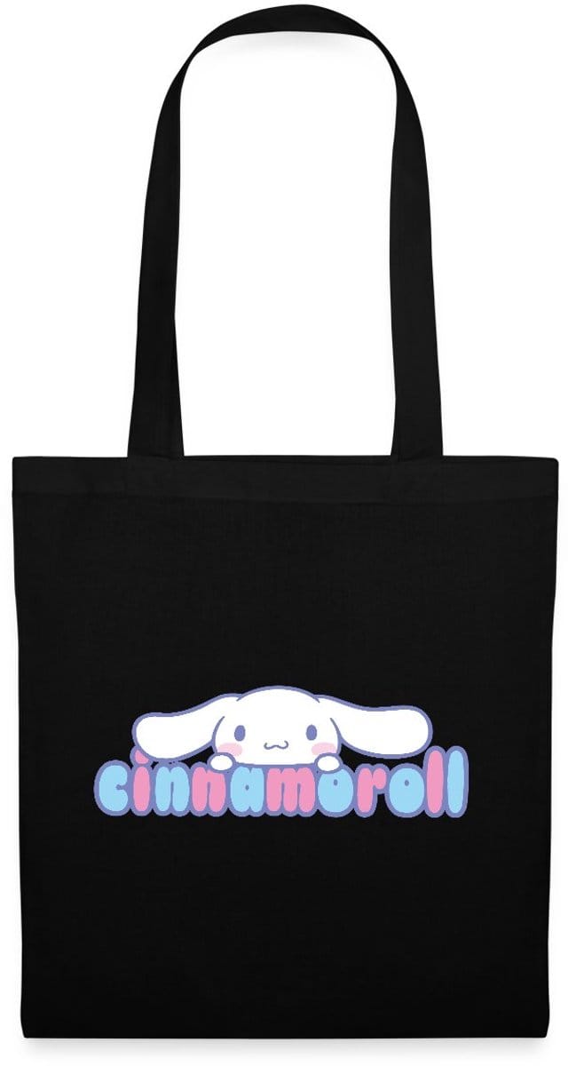 Cinnamoroll Gluurt Over De Letters Tas Van Stof Schoudertas