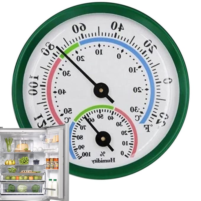 Temperatuurmeter Luchtvochtigheid - Mini Thermometer - Milieu Bewaken - Dubbel Display - 8.5 cm - Wit