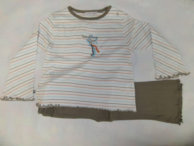 Wiplala - Pyjama - Katoen - Meisje - Streepje - Twinking star - 6 jaar  116