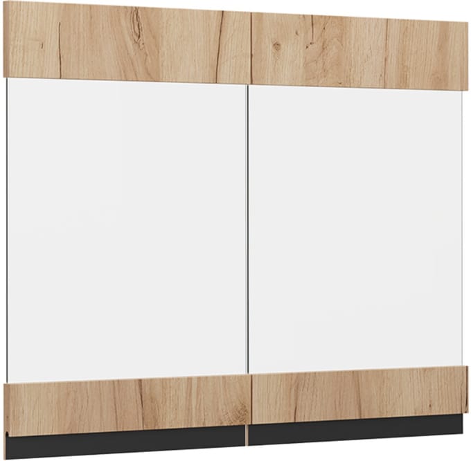 Vicco R-Line Keukenfront – 79.2 x 59 cm meubelfront voor de glazen hangkast Krachtige eik goud