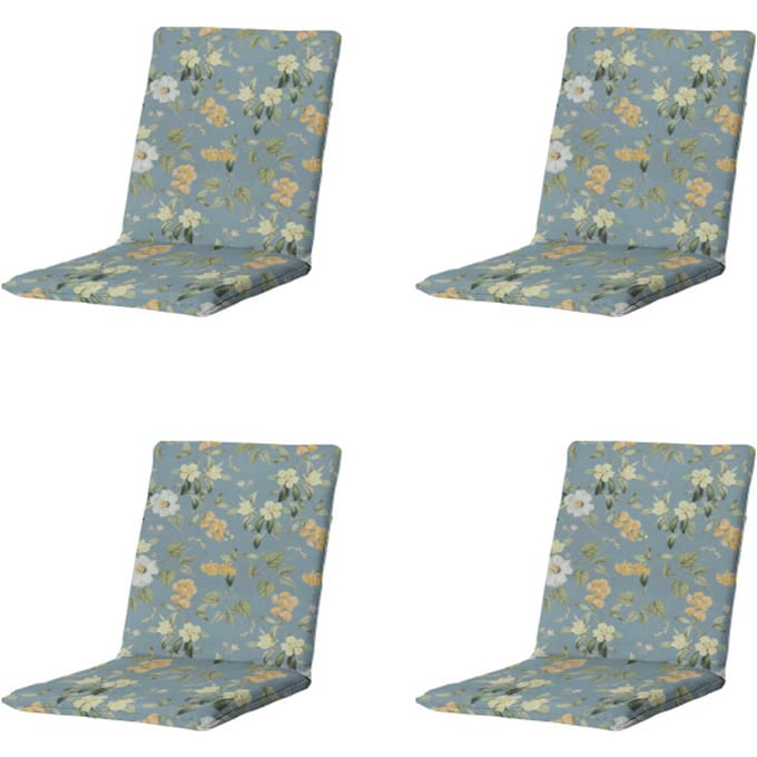 Madison - Stapelstoelkussen Julliete - Mulitkleur - 97x49x5cm - Set van 4
