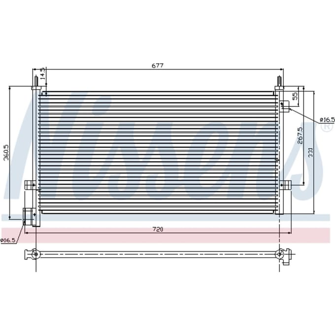 Condensator, airconditioning NISSENS 94578