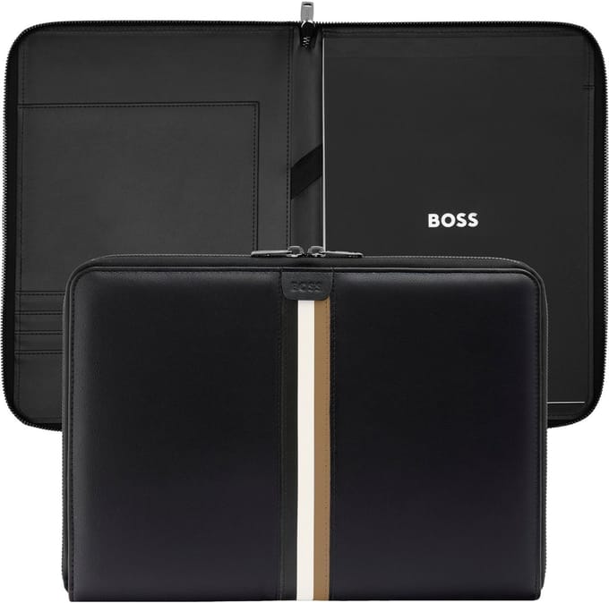 HUGO BOSS Schrijfmappen Iconic Conference Folder Black Zwart