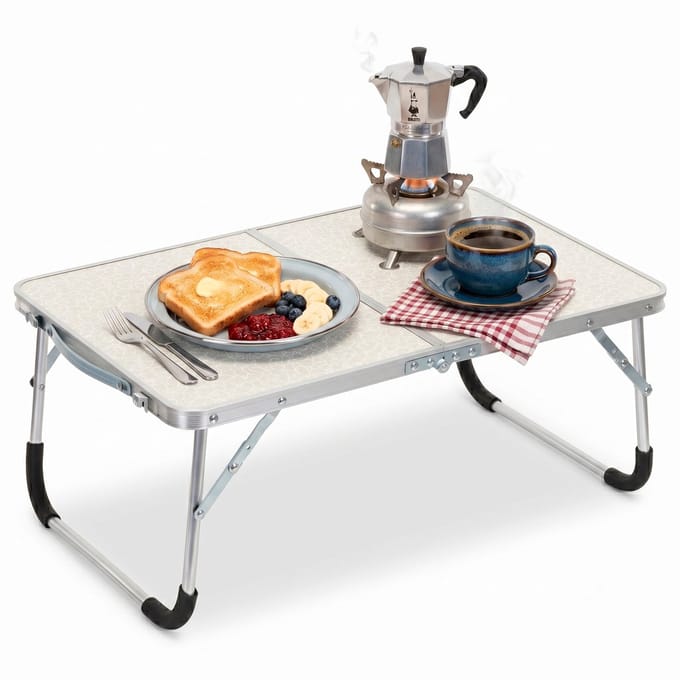 Springos Campingtafel - Vouwtafel - Inklapbaar - Opvouwbaar - 62 x 40 x 25 - Wit