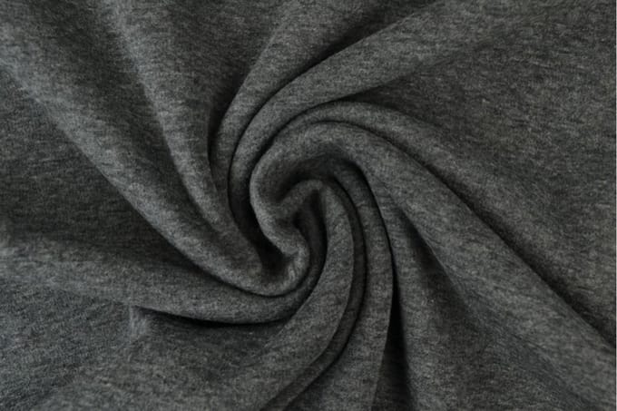 10 meter alpenfleece - Donkergrijs melange - 150cm breed
