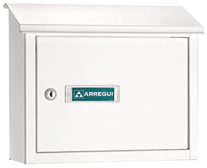 Aluminium doorwerpbrievenbus voor DIN A4 post, Wit