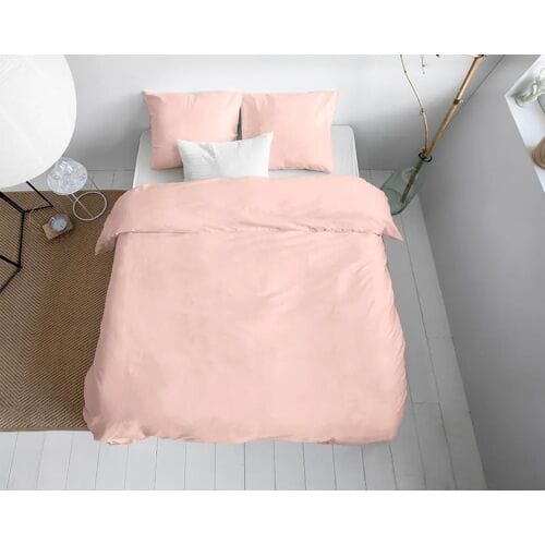 Primaviera Deluxe Uni Satijn Dekbedovertrek - 140x200/220 + 1 kussenslopen 60x70 - Roze - Eenpersoons