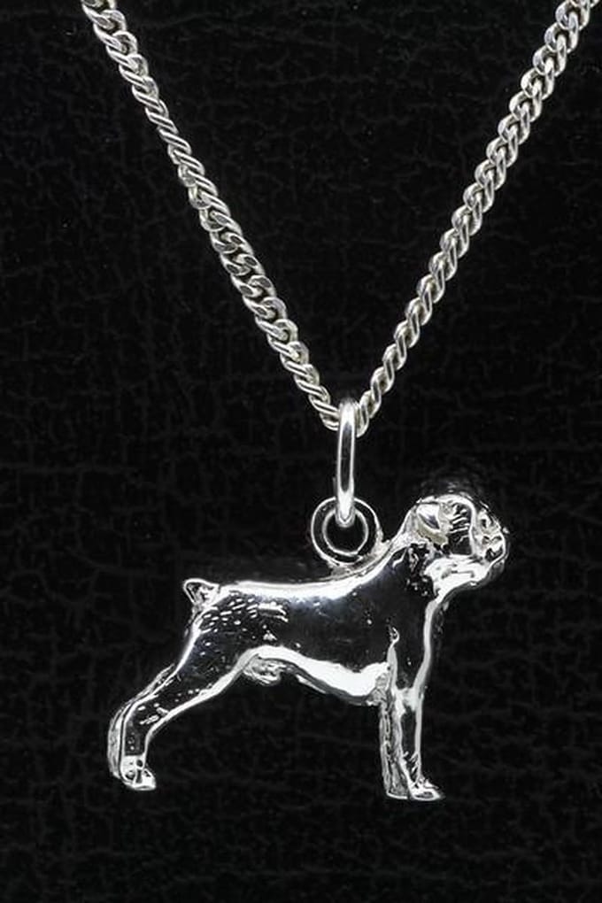 Zilveren Brabancon petit - Brabandertje ketting hanger - groot