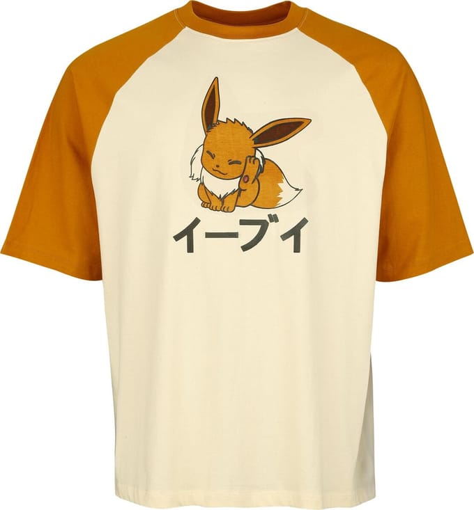 Pokémon - Gaming Oversized T-shirt - Evoli - Oversize - S tot XXL - voor Mannen - bruin