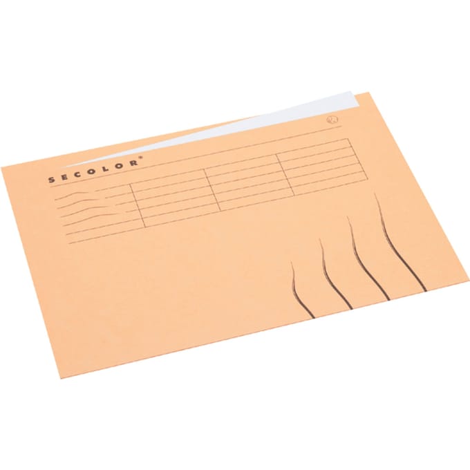 Vouwmap Secolor met tabrand A4 100% gerecycled karton 250gr Beige