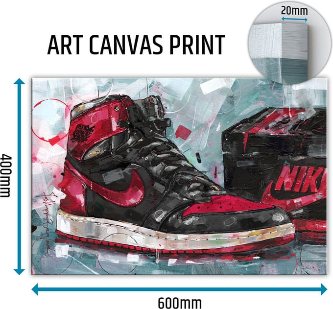 Sneaker canvas shoebox banned bred 60x40 cm