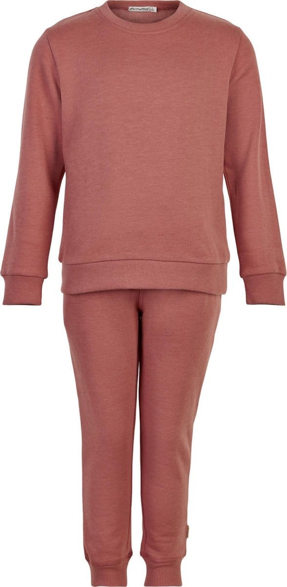 Minymo Sweat Set Junior Katoen Oudroze 2 Stuks Maat 116