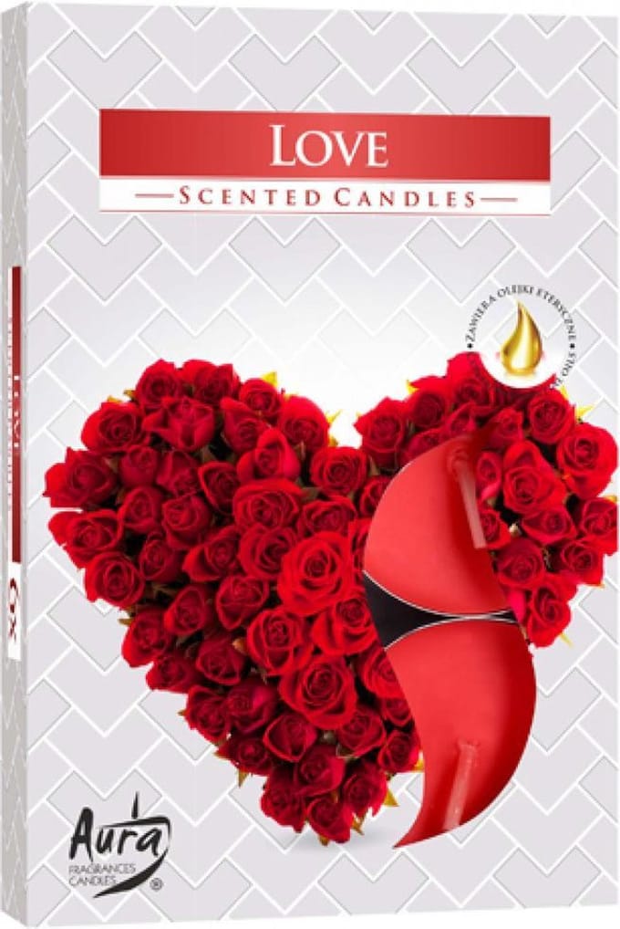 Bispol Geurtheelichten 'Love' – Set van 6 Stuks