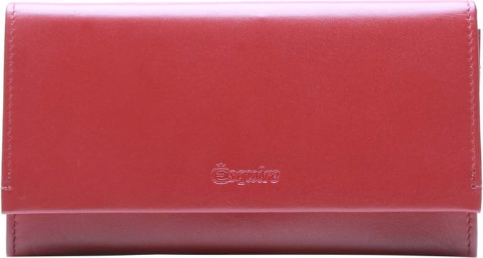 Esquire Portemonnee New Silk Wallet Red Donkerrood