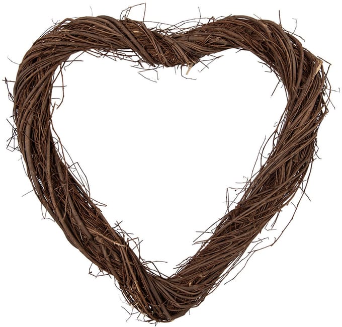 Clayre & Eef Krans 40x40x4 cm Bruin Rotan