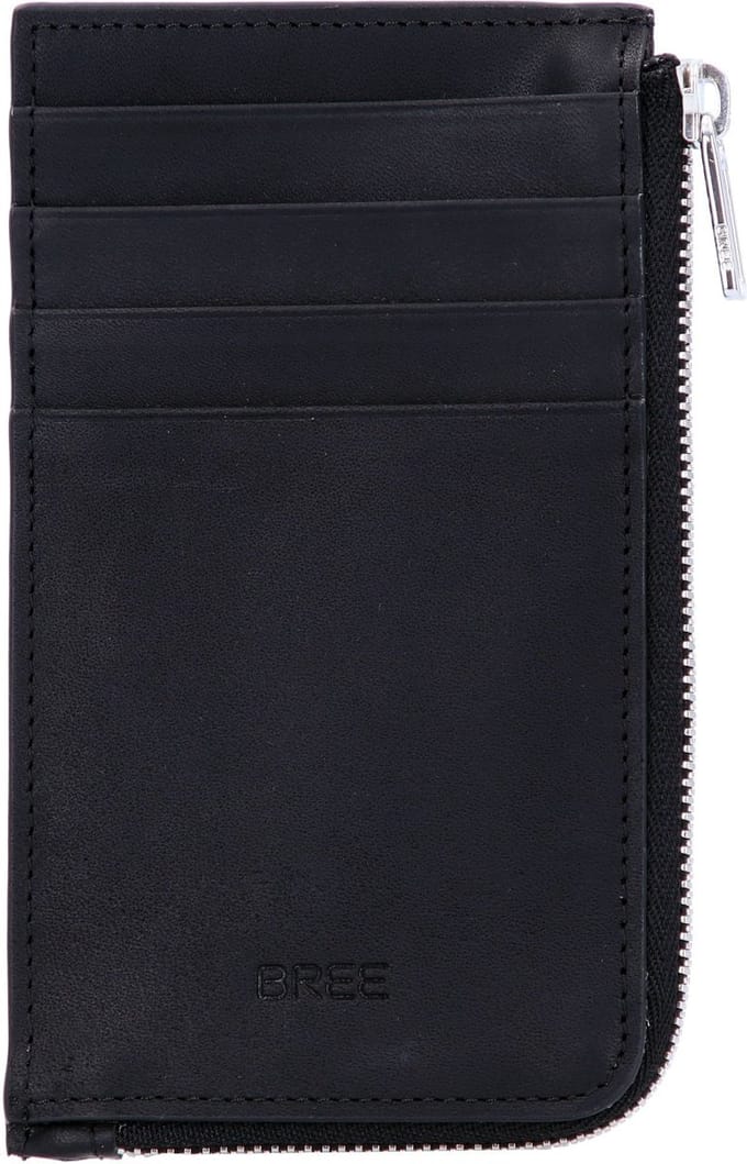 BREE Kaarthouder Oxford SLG 140 Zipper Card Holder Black Zwart