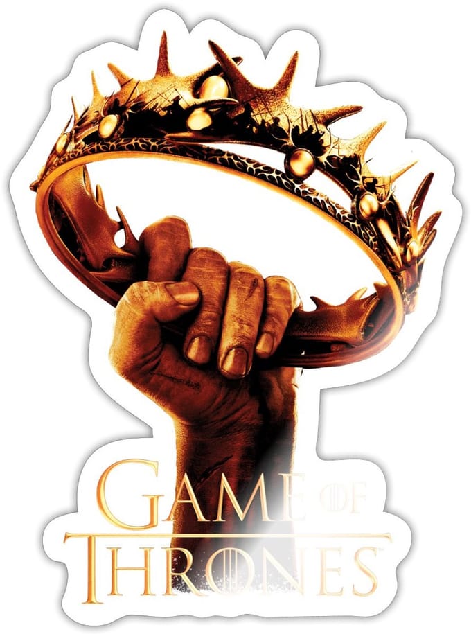 Game Of Thrones Logo Sticker maat S (10 x 10 cm)