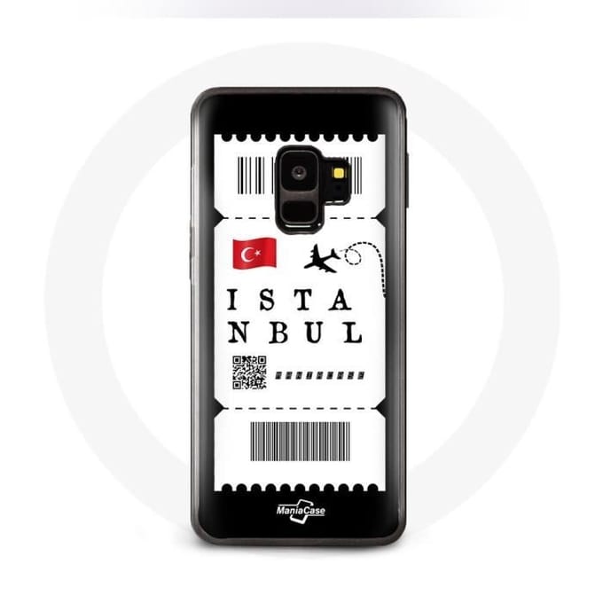 Case voor Samsung galaxy S9 plus vliegticket Istanbul Türkiye