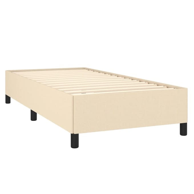 vidaXL - Bedframe - zonder - matras - 90x200 - cm - stof - crèmekleurig