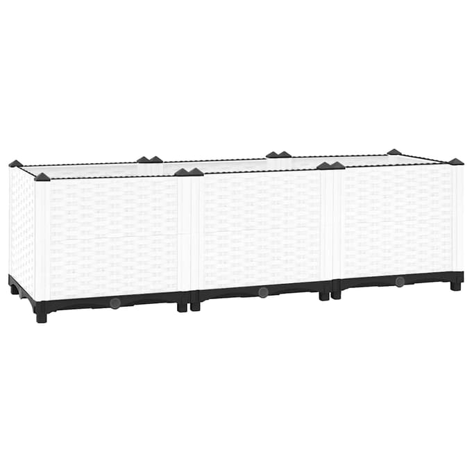 vidaXL - Plantenbak - verhoogd - 120x40x38 - cm - polypropeen