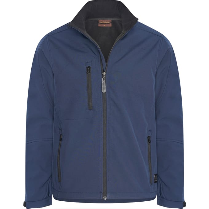Cappuccino Italia - Heren Outdoorjas Softshell Zip Jacket - Blauw - Maat M