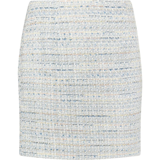 Faina Minirok van bouclé Dames Lichtblauw Veelkleurig