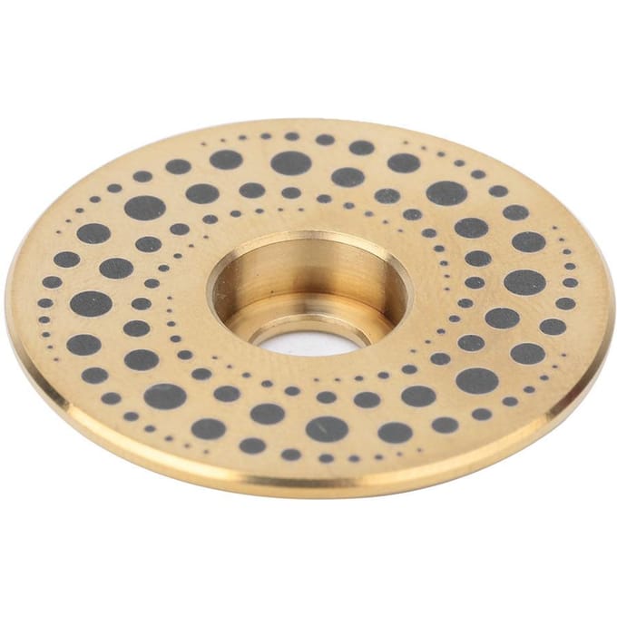 2 pcs Capuchon de Jeu de Direction de Vélo en Alliage de Titane avec Expander pour Fourche de Vélo, Capuchons Supérieurs de Potence de Vélo avec Vis beige