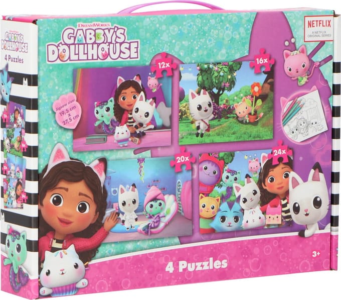 Gabby's Dollhouse 4-in-1 puzzel