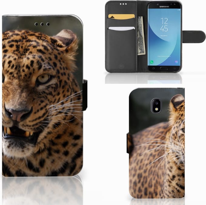 Samsung Galaxy A30 Telefoonhoesje met Pasjes Luipaard