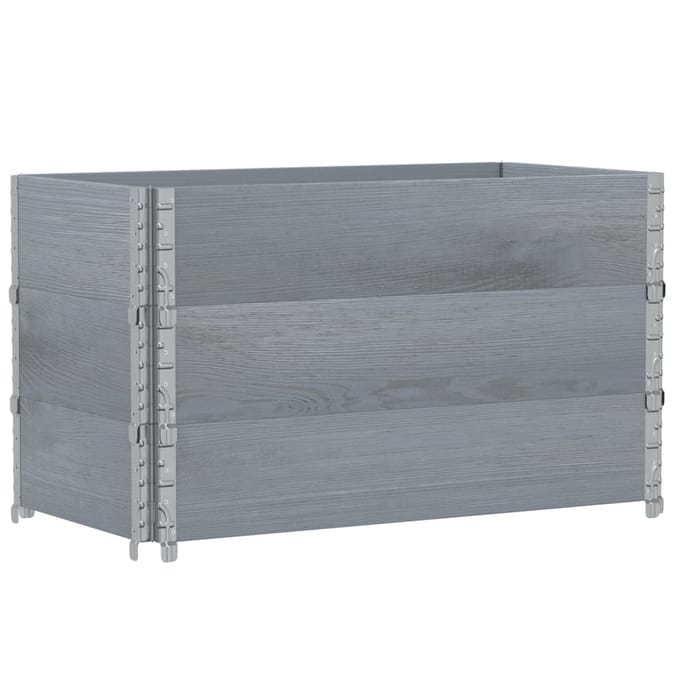 vidaXL - Plantenbak - 100x50 - cm - massief - grenenhout - grijs