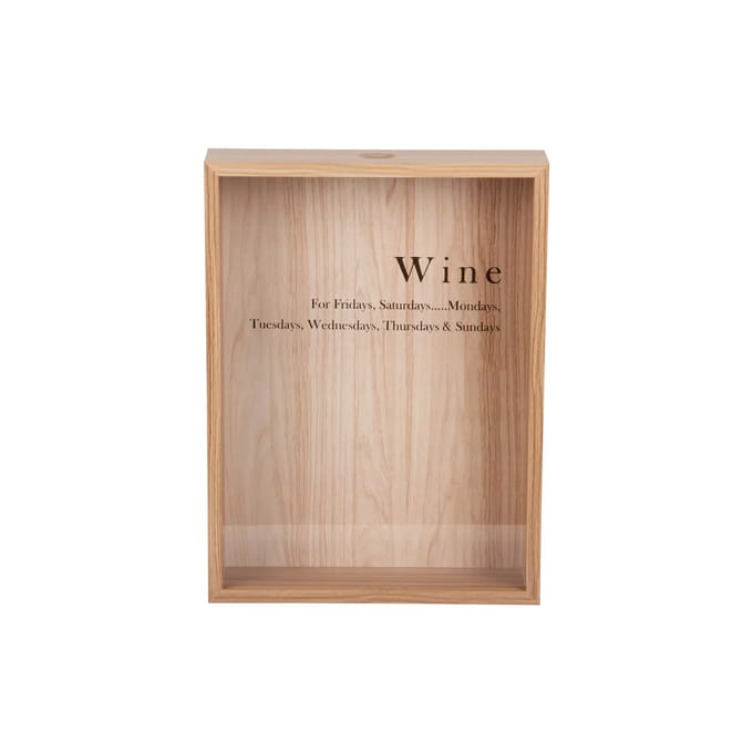 Present Time Wanddecoratie Momentum Box - Licht hout - 8x30x40cm - Scandinavisch