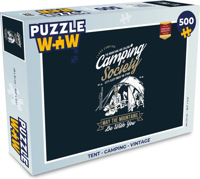 Puzzel Tent - Camping - Vintage - Legpuzzel - Puzzel 500 stukjes