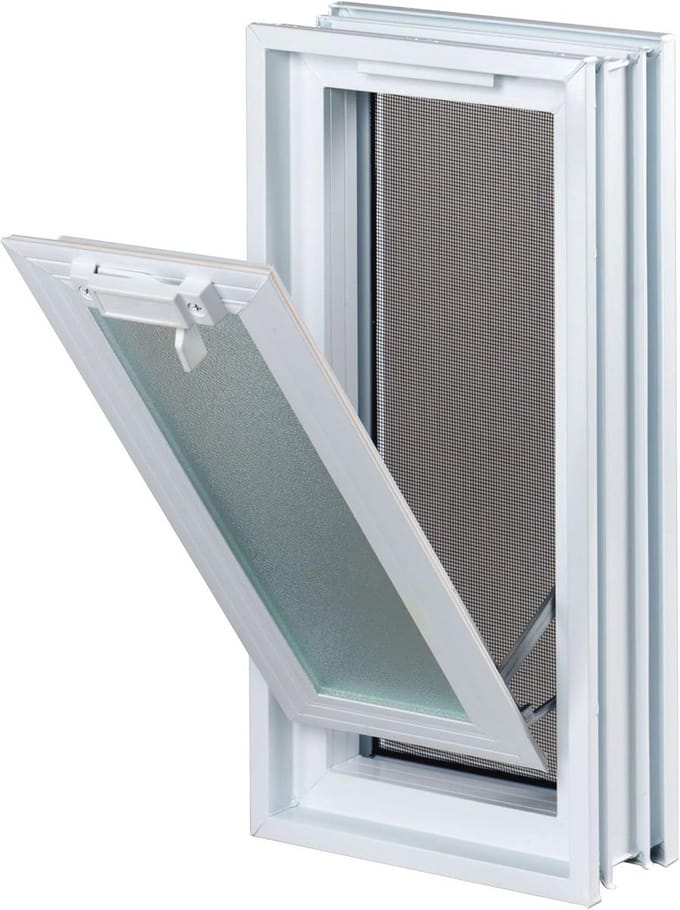 Witte Ventilatieramen 19x19x8cm met Vliegengaas