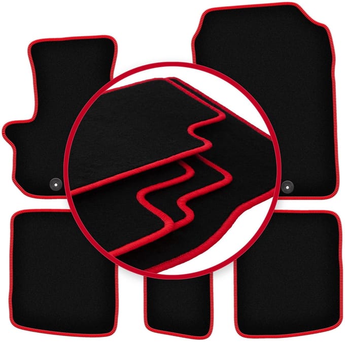CARLUX-RED automatten voor: Toyota IQ hatchback (2009-)