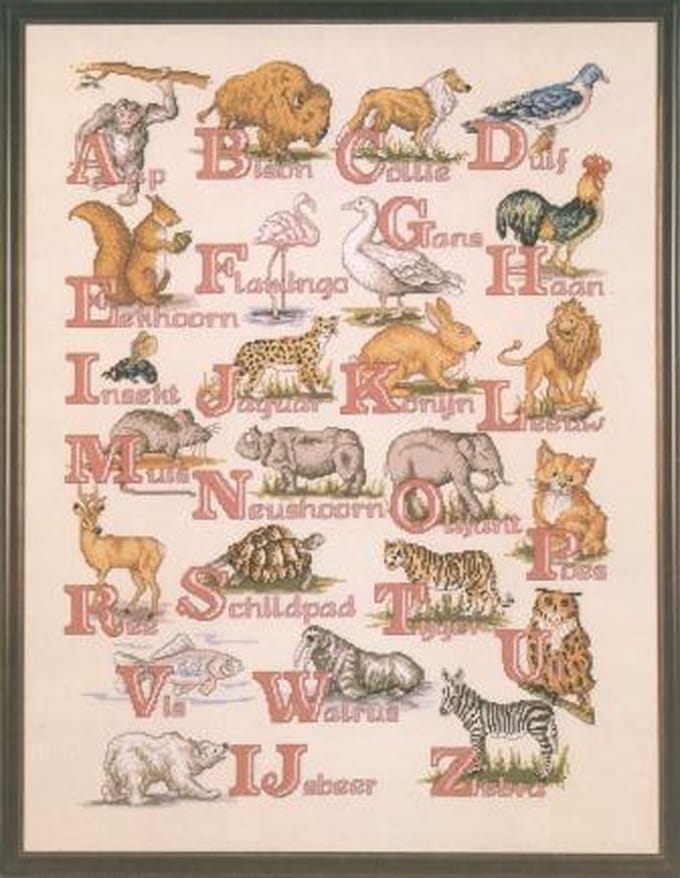 borduurpakket 41000 dieren a.b.c.