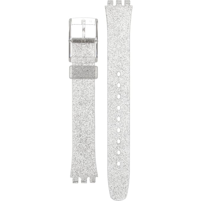 Swatch Plastic - Originals Small (25mm) - L ALK343E LK343 Silver Glistar Horlogeband