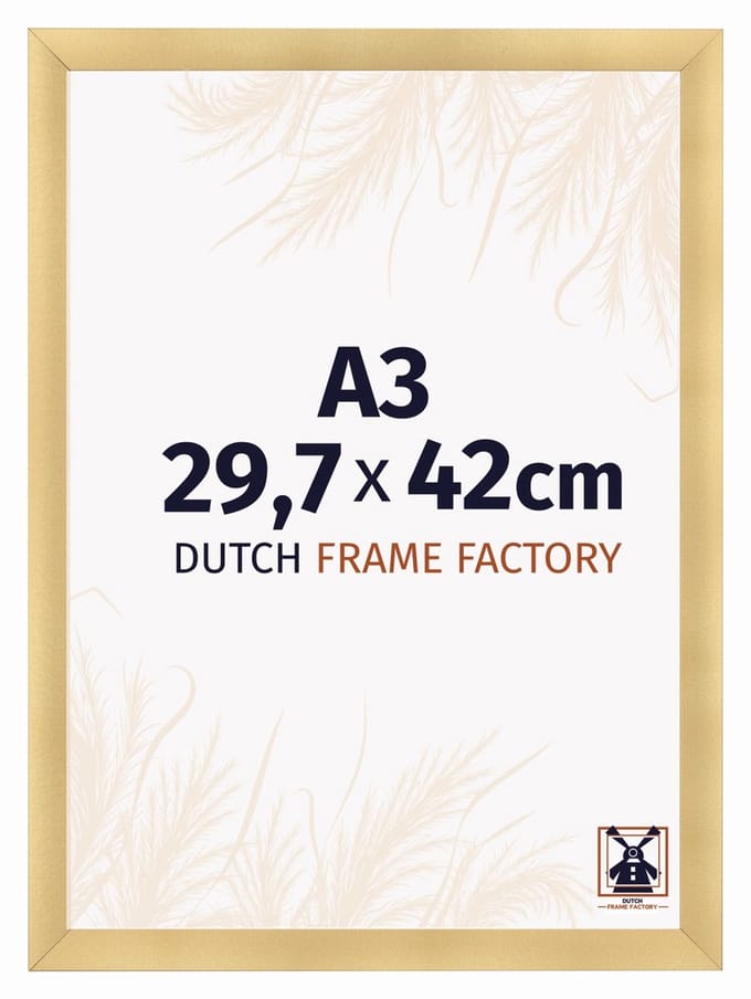 Fotolijst A3 29,7x42 cm - MDF - Goud Mat - Praag