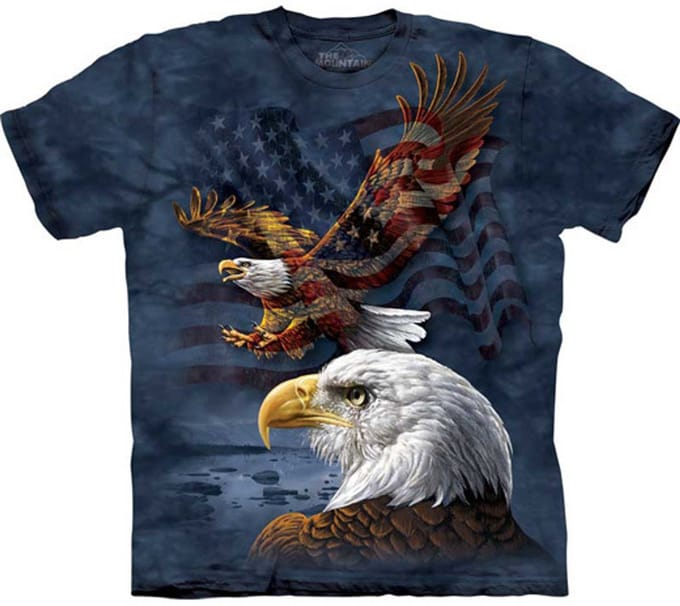 T-shirt Eagle Flag Collage S