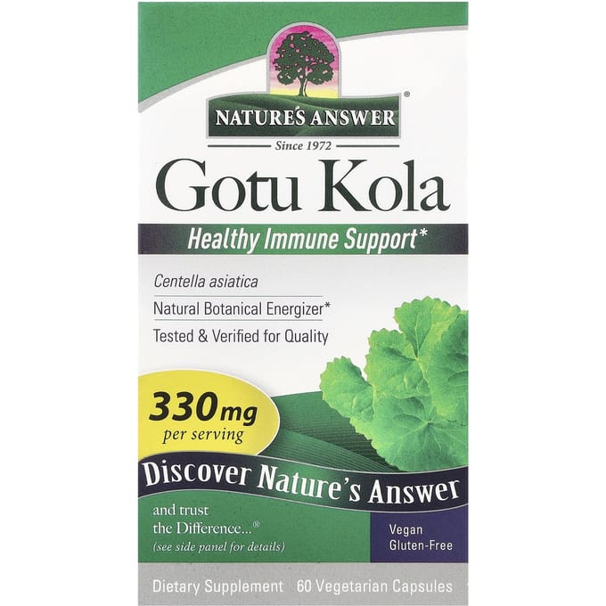 Nature'S Answer, Gotu Kola, 330mg, 60 Vegetarische Capsules