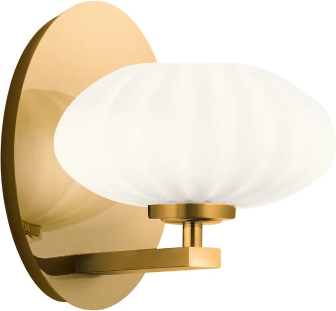 Kichler LED Wandlamp Pim | 3W 3000K 300Lm 830 | IP44 | Dimbaar | Fox Gold