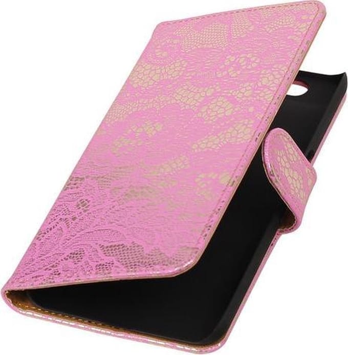 Huawei Nexus 6P - Lace Roze Booktype Wallet Hoesje