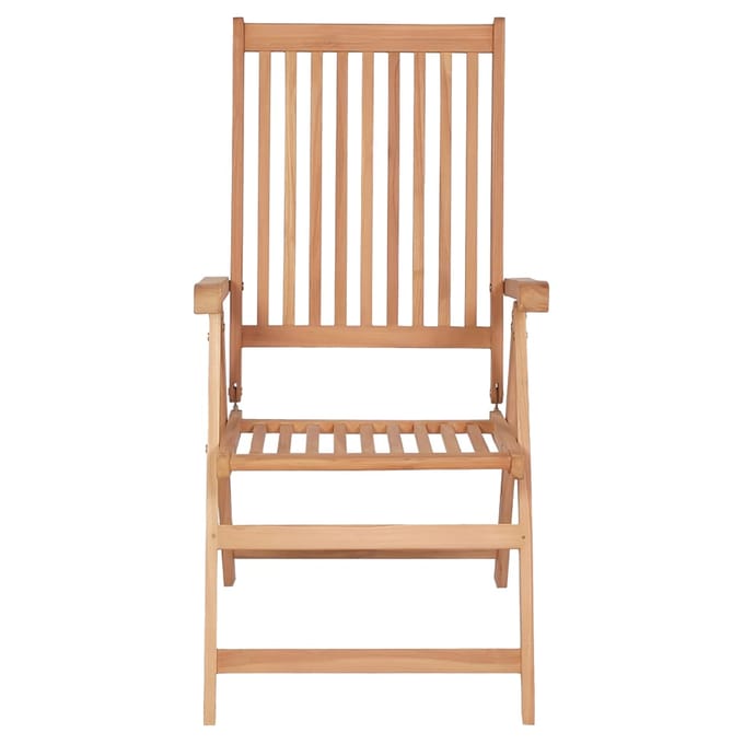 vidaXL - Verstelbare - klapstoelen, - 4 - stuks, - massief - teakhout