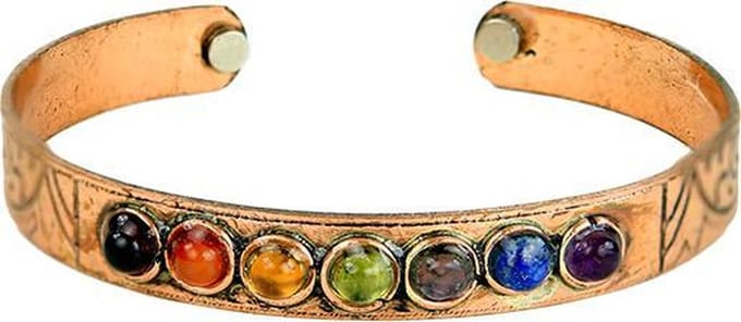 Yogi & Yogini Armband chakra's magnetisch koper