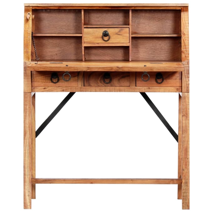 vidaXL - Schrijftafel - 90x40x107cm - massief - acaciahout