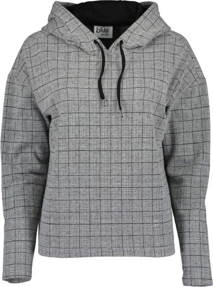 Blue Seven dames hoody grijs geruit - maat S
