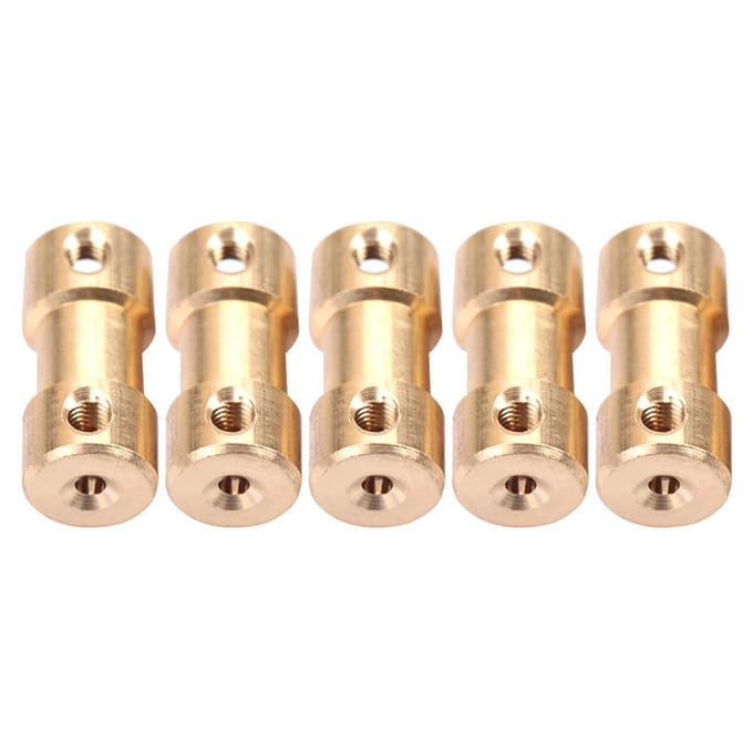 5 stuks Motor Koperen As Koppeling Koppeling Connector Huls Overbrengingsgewricht Adapter beige