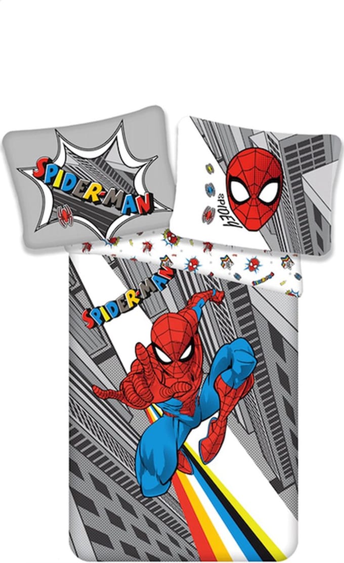 Spider-Man Dekbedovertrek Pop - Eenpersoons - 140 x 200 / 70 x 90 cm - Katoen