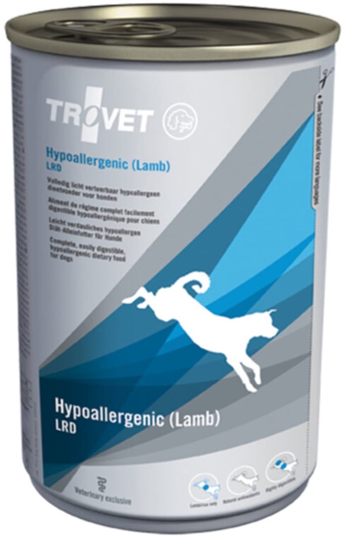 TROVET Hypoallergenic LRD (Lamb) Hond - 6 x 400 gr blikken
