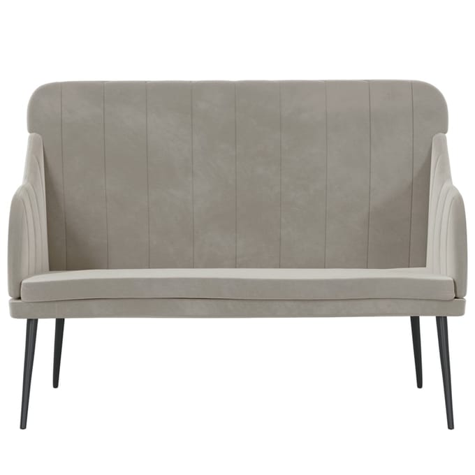 vidaXL - Bankje - 110x76x80 - cm - fluweel - lichtgrijs