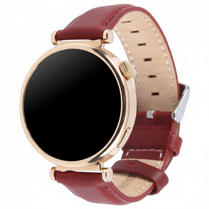 Leren bandje - geschikt voor Garmin Lily 2 / Lily 2 Active - leer met gespsluiting - rood